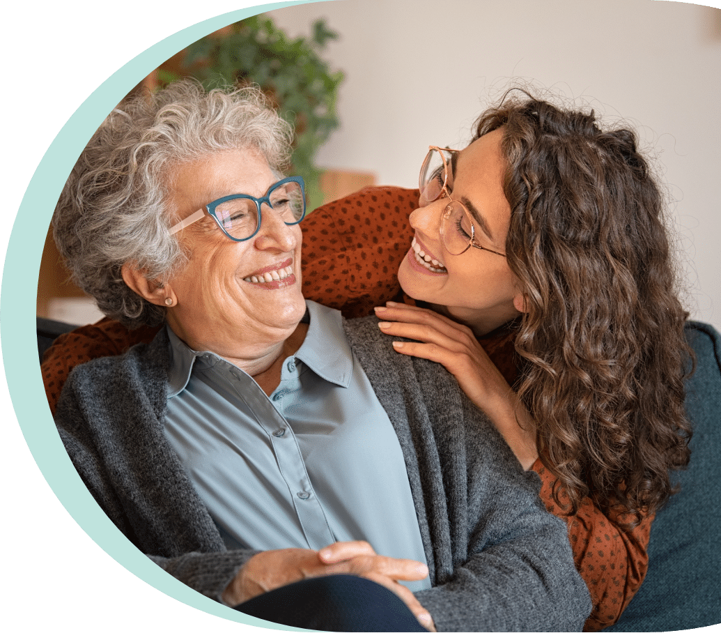 Elderly Woman with Granddaughter
