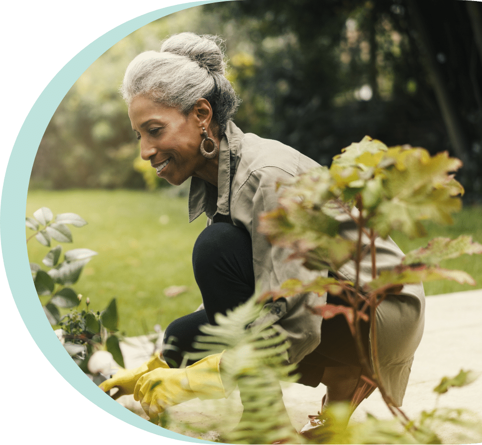 Elderly Woman Gardening