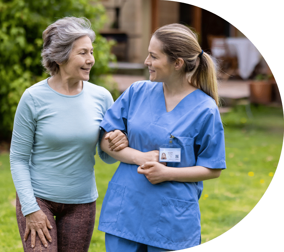 Doctor Walking with Patient