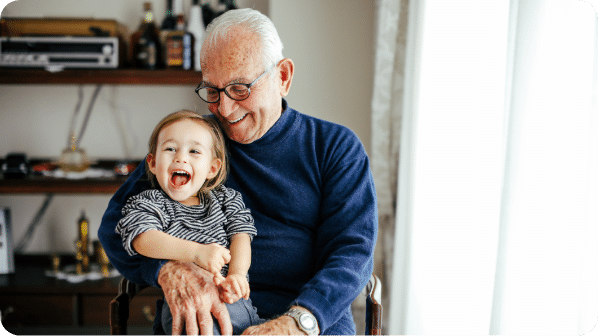 Elderly Man with Grandchild