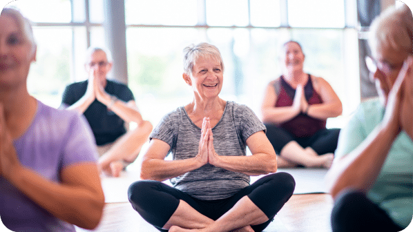 Elderly Woman Doing Yoga