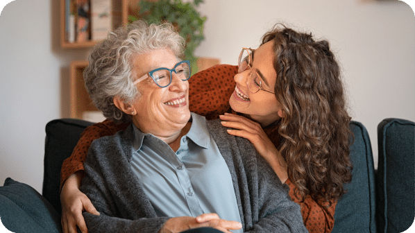 Elderly Woman with Granddaughter