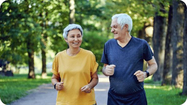 Elderly Couple Jogging