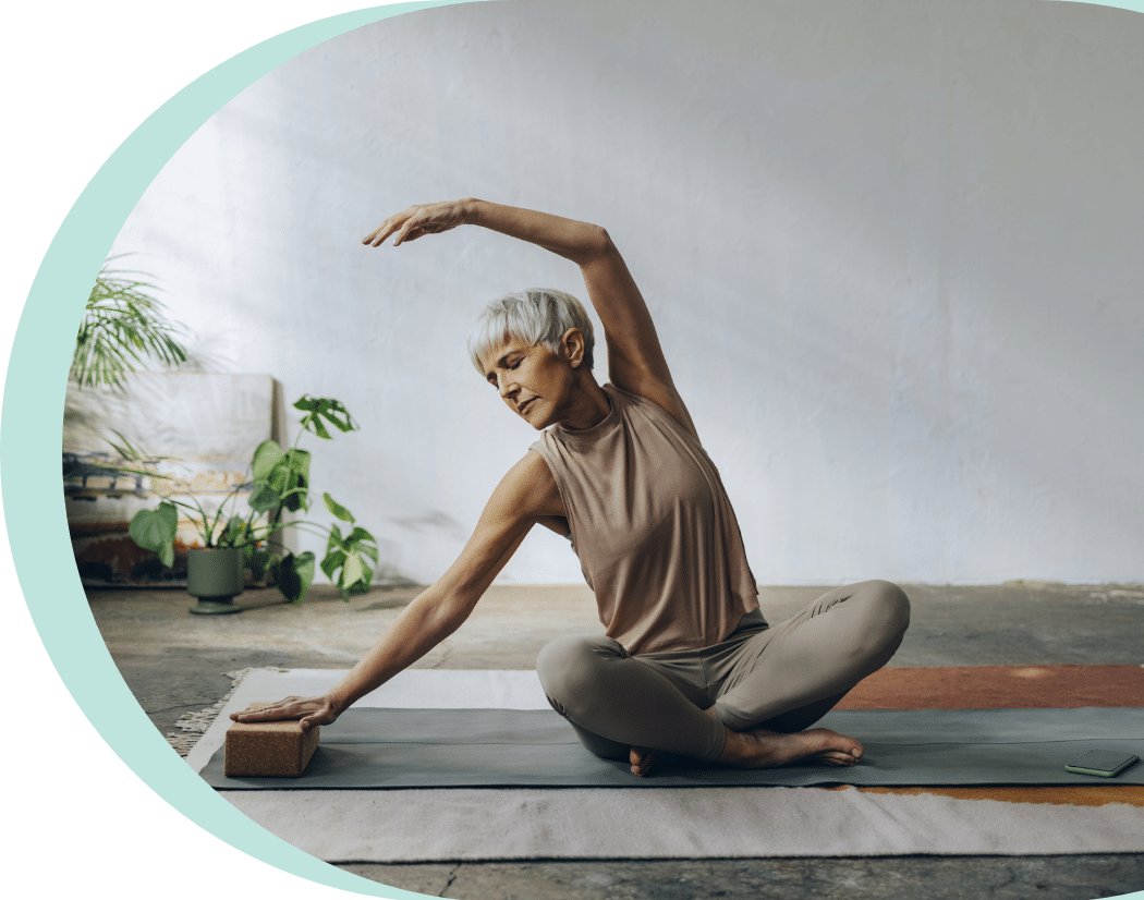 Elderly Woman Doing Yoga