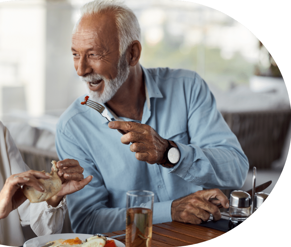Elderly Man Eating