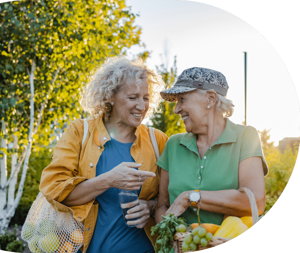Elderly Women at Farmers Market