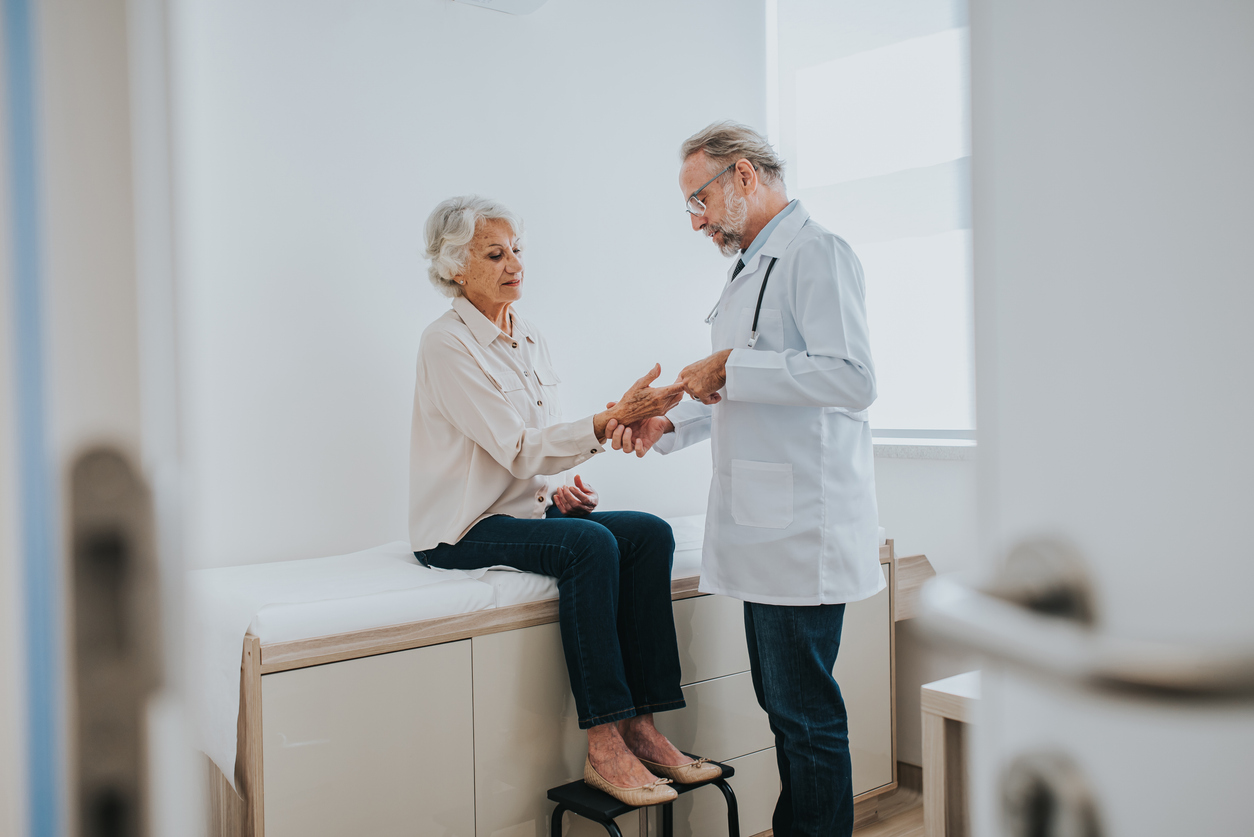 Senior woman medical care consultation